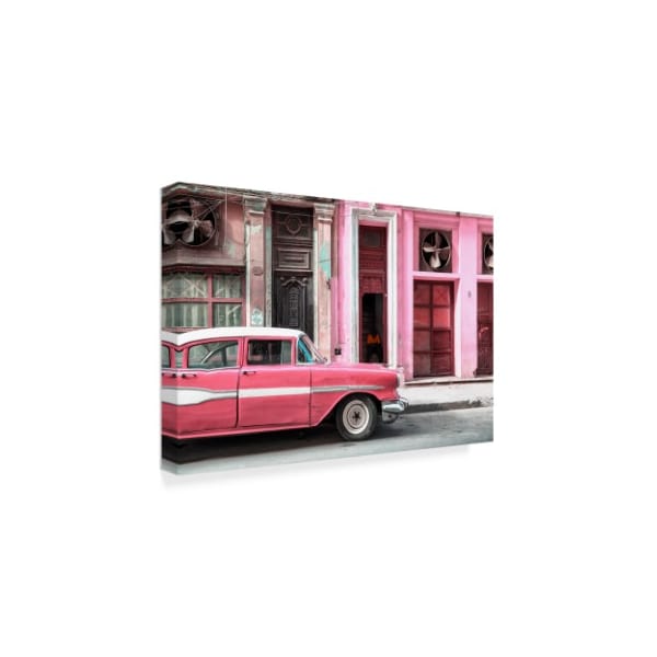 Philippe Hugonnard 'Old Classic American Pink Car' Canvas Art,16x24